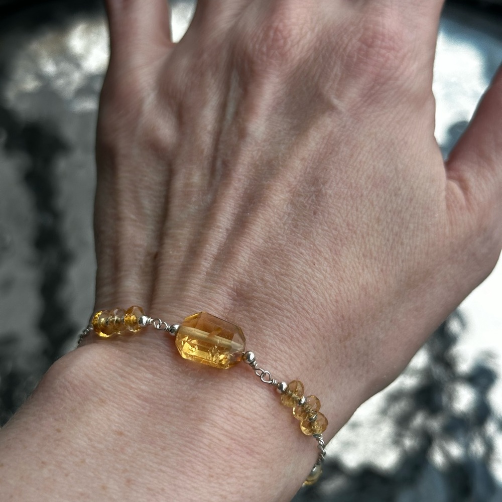Sterling silver/ citrine bracelet